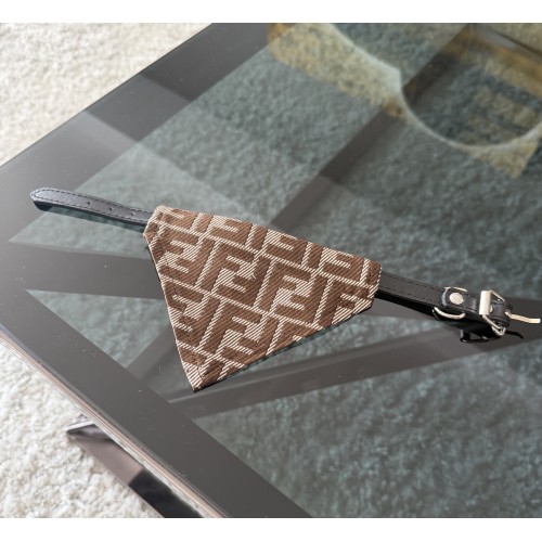 Ошейник для собак и кошек Fendi FF с банданой | Стильный брендовый аксессуар для питомцев