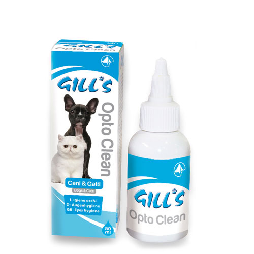 Gills Капли для глаз для котов и собак Opto Clean, гигиенические 50мл Gills Капли для глаз для котов и собак Opto Clean, гигиенические 50мл