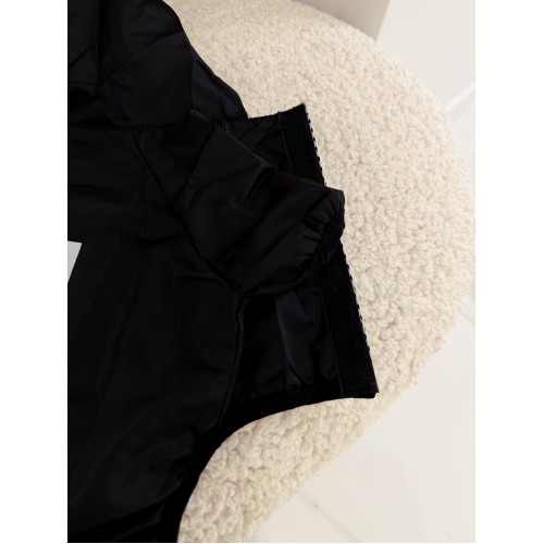 Дождевик для собак чёрный с надписью DON’T TOUCH ME, водонепроницаемый комбинезон с капюшоном