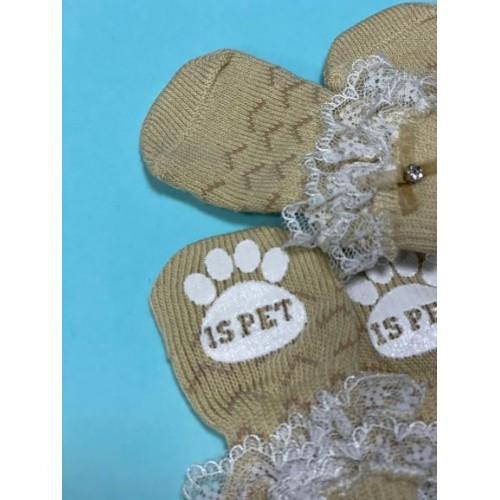 Шкарпетки для собак Is Pet "Мережева стрічка" коричневий