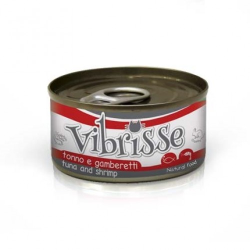 Консервы для котов VIBRISSE тунец и креветки 70г Консервы для котов VIBRISSE тунец и креветки 70г