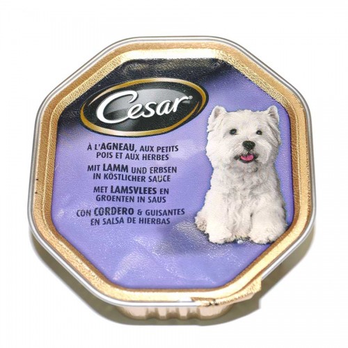 Консервы для собак CESAR Паштет "Крестьянские Рецепты" ягненок, горох в соусе с травами 150г