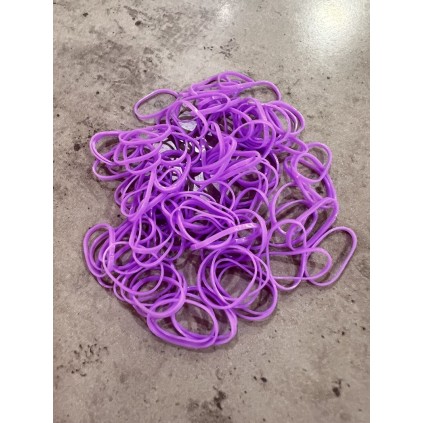 Одноразові гумки для собак для волосся силіконові, широкі 1,4см 100шт фіолетовий