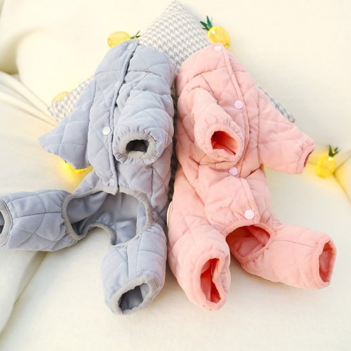 Зимний комбинезон для собак PetCircle простроченный, с Сердечком, серый