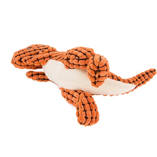 Іграшка для собак Elite Динозавр плюшевий з пищалкою, оранжевий 33см