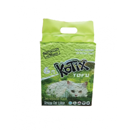 Наполнитель для кошачих туалетов KOTIX TOFU Зеленый чай 6L