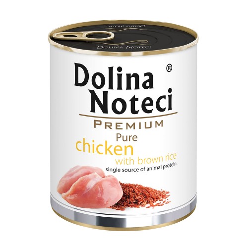 Консервы для собак DOLINA NOTECI PREMIUM PURE для аллергиков с курицей и коричневым рисом 400гр