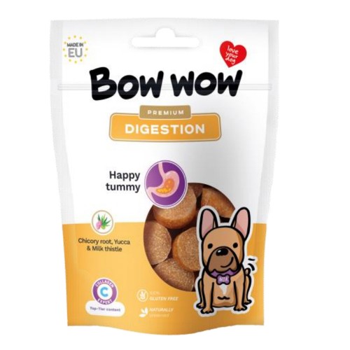 Ласощі для собак "Bow wow" Digestion снеки, для покращення травлення, 60 гр