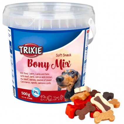 Trixie Лакомство для собак «Bony Mix» ассорти в виде мини кочек поштучно