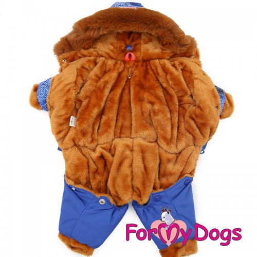 Зимний комбинезон для собак For My Dogs "Джинс" синий , фото 3 Зимний комбинезон для собак For My Dogs "Джинс" синий