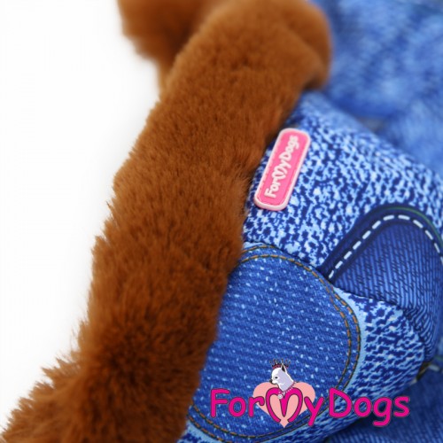 Зимний комбинезон для собак For My Dogs "Джинс" синий , фото 6 Зимний комбинезон для собак For My Dogs "Джинс" синий