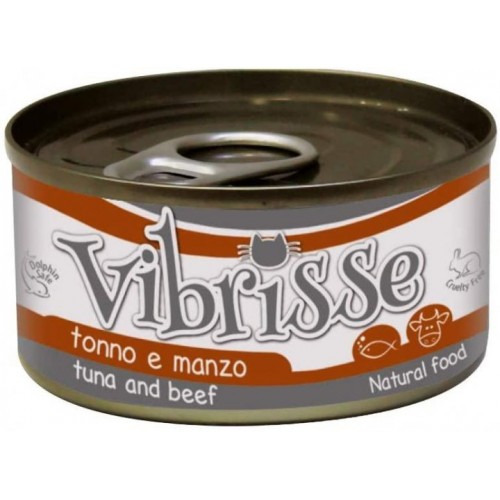 Консервы для котов VIBRISSE тунец и говядина 70г Консервы для котов VIBRISSE тунец и говядина 70г