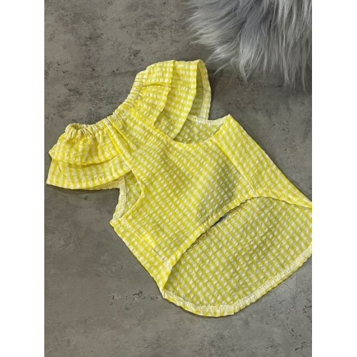 Платье для собак "Тюльпаны" желтый
