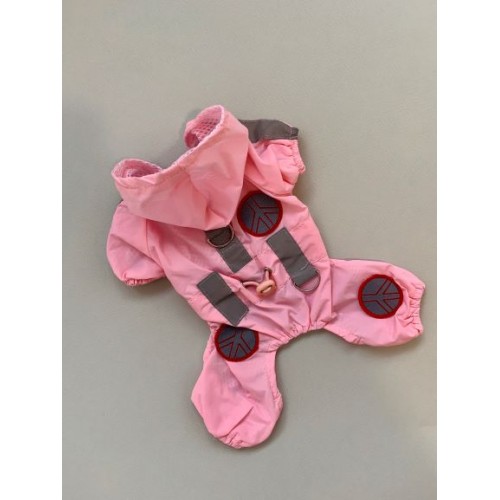 Пыльник для собак Multibrand "Светодиодные полоски" розовый