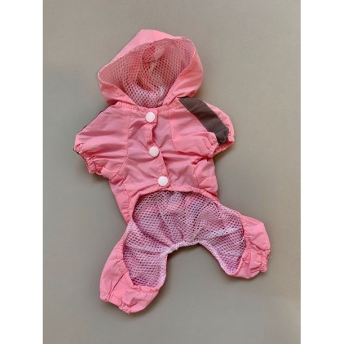 Пыльник для собак Multibrand "Светодиодные полоски" розовый
