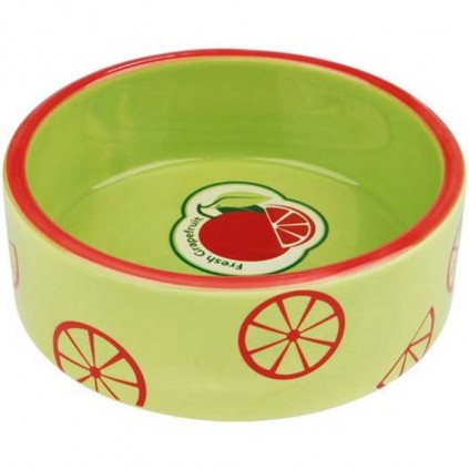 Керамическая миска для собак и кошекTrixie "Fresh Grapefruit" зеленый 0,3л/12см