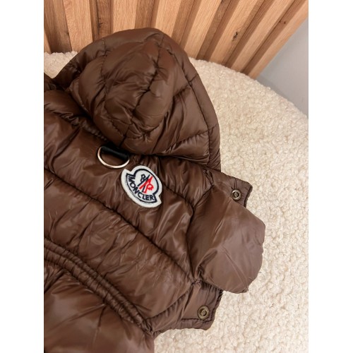 Брендовый зимний комбинезон для собак MONCLER , коричневый , фото 2 Брендовый зимний комбинезон для собак MONCLER , коричневый