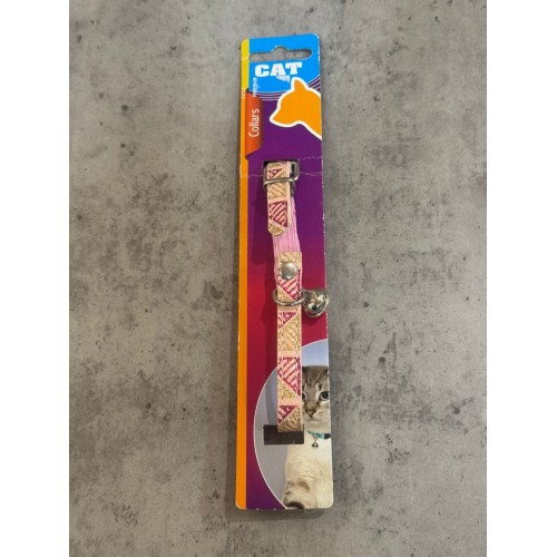 Ошейник для котов с колокольчиком, разноцветный 21-26см