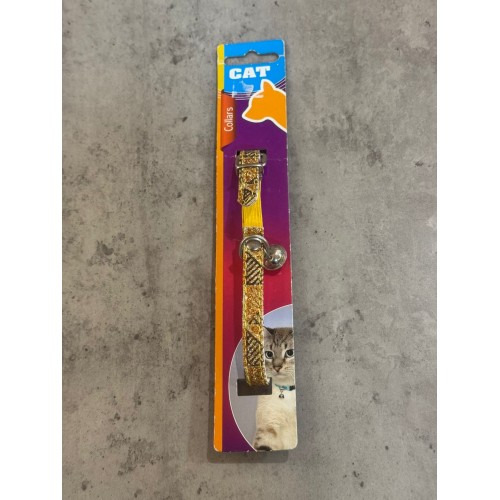 Ошейник для котов с колокольчиком, разноцветный 21-26см