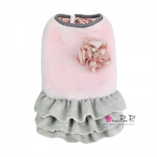 Платье плюшевое для собак Pretty Pet "Mademoiselle dress" розовый