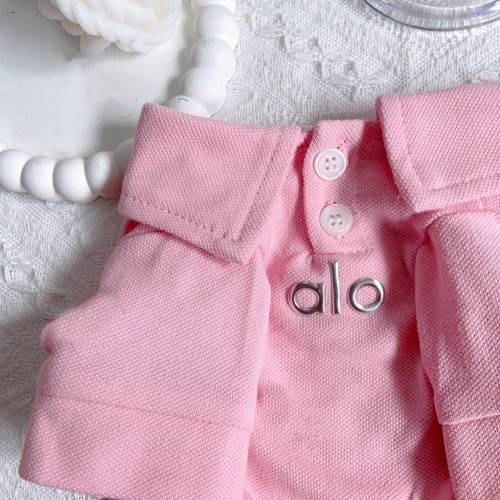 Брендовая футболка поло для собак Alo Pink | Базовая розовая одежда для питомцев