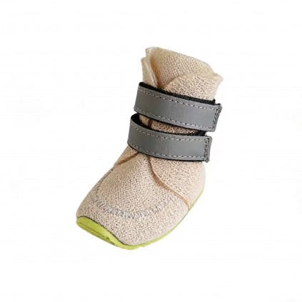 Ботинки для больших и мелких собак на липучке, на плотной резиновой подошве, белые