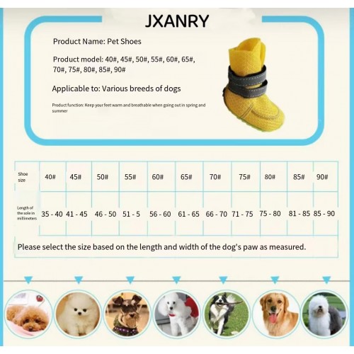 Ботинки для больших и мелких собак на липучке, на плотной резиновой подошве, белые