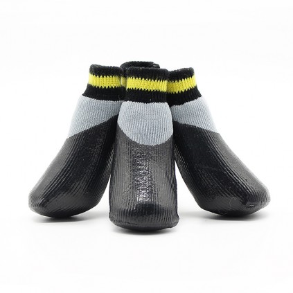 Водонепромокаемые носки для собак Multibrand "Яркие краски" черный