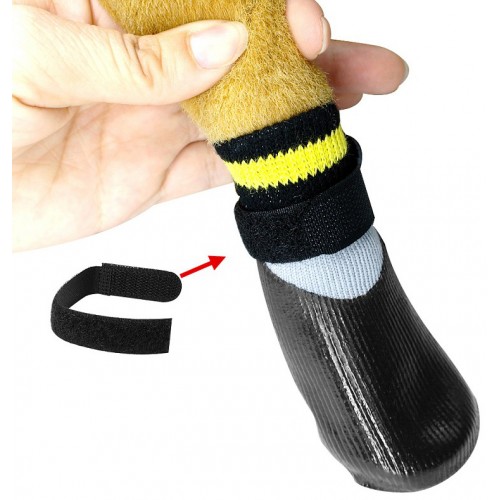 Водонепромокаемые носки для собак Multibrand "Яркие краски" черный
