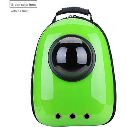 Рюкзак для переноски собак и кошек паластиковый с иллюминатором, Космос зеленый