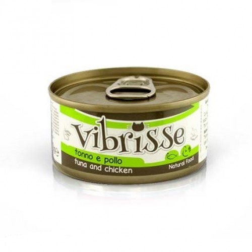 Консервы для котов VIBRISSE тунец и курица 70г Консервы для котов VIBRISSE тунец и курица 70г