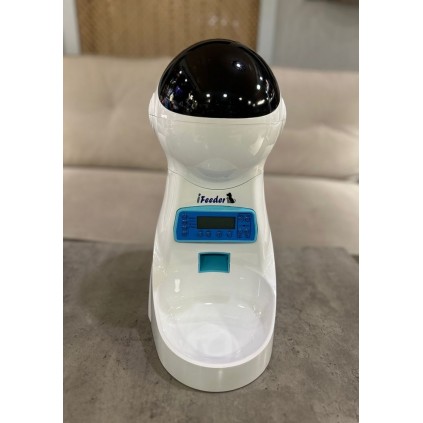 Электрическая автоматическая миска кормушкa Ifeeder Smart Light для собак и котов под корм 1,4 кг белая