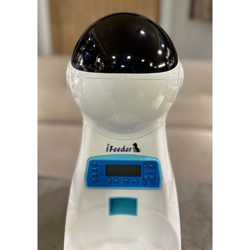 Електрична автоматична миска годівниця Ifeeder Smart Light для собак та котів під корм 1,4 кг біла