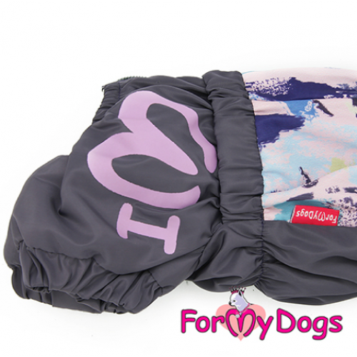 Зимовий комбінезон для собак For My Dogs "Розлучення" породи Такси та Вельш Корги, фіолетовий