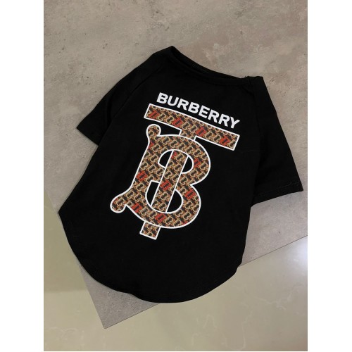 Брендовая футболка для собак Burberry черная