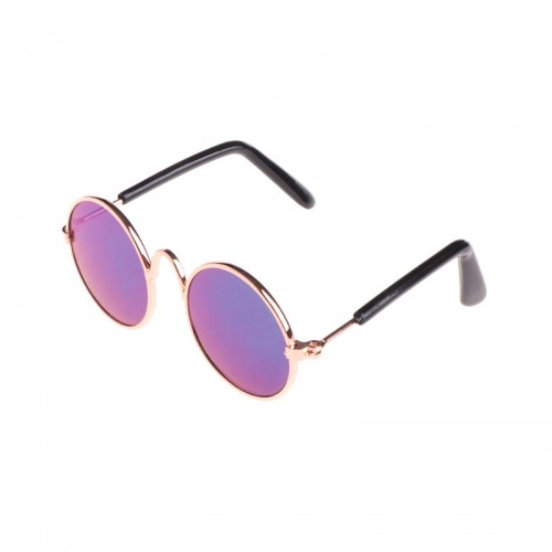 Очки для собак Multibrand "Retro Gold/Pink Shades" золото/розовый хамелеон , фото 2 Очки для собак Multibrand "Retro Gold/Pink Shades" золото/розовый хамелеон