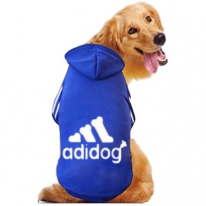 Толстовка для собак Multibrand "ADIDOG" синий