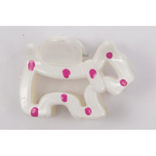 Крабик для собак пластиковый в горошек, в форме Микки Мауса