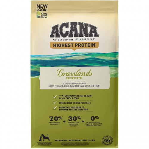 Сухой корм для собак ACANA Grasslands Dog RECIPE Ягненок, утка, рыба, полнорацеонный, для всех пород 2,0кг Сухой корм для собак ACANA Grasslands Dog RECIPE Ягненок, утка, рыба, полнорацеонный, для всех пород 2,0кг
