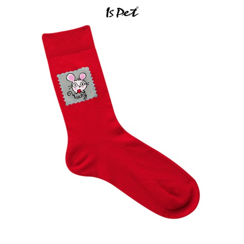 Шкарпетки для людей Is Pet FAMILY LOOK "Кішки Мишки" червоний