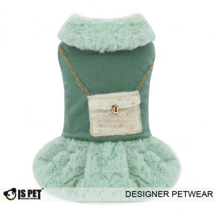 Платье утепленное для собак Is Pet "Charlotte coat" зеленый