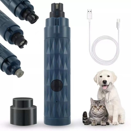Гриндер электрическая пилочка для запила когтей у собак и кошек, синяя