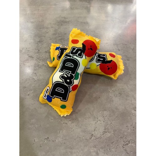 Игрушка для собак M&Ms плюшевый пакет с тремя шуршащими шариками внутри, желтый