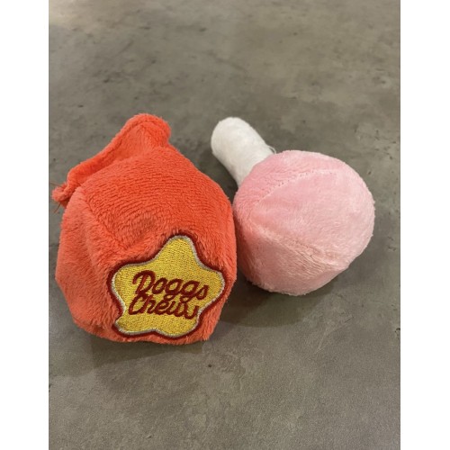 Іграшка для соба ChupaChups плюшева інтерактивна зі знімним верхом під корм, помаранчевий