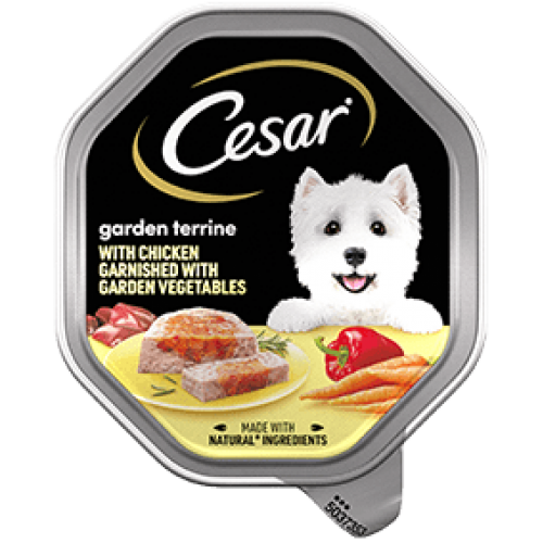 Консервы для собак CESAR Паштет "Садовые Рецепты с гарниром" курица с гарниром из овощей 150г