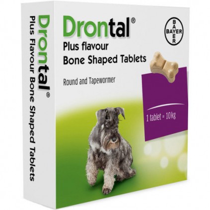 Дронтал плюс (Drontal plus) таблетки від глистів антигельмінтик для собак зі смаком м\'яса (1таб. на 10кг) №6