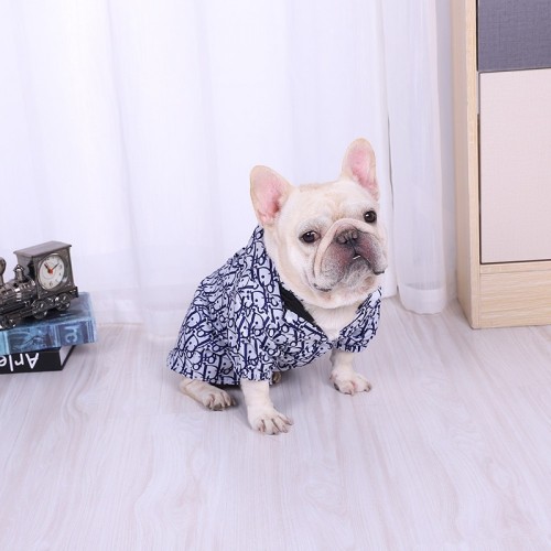 Брендовий дощовик для собак Christian Dior плащ з капюшоном, білий