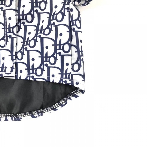 Брендовий дощовик для собак Christian Dior плащ з капюшоном, білий