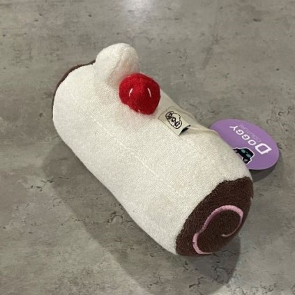 Игрушка для собак плюшевая Кексик с вишенкой Dog Dog, белый 14*7см