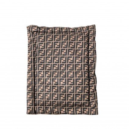 Брендовый коврик-лежанка для собак и кошек FENDI  коврик в машину, коричневый